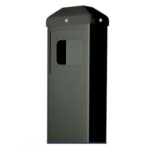 10BOLLARDBLK – Push Plate Bollard, Powder Coated Carbon Steel, Accomodates 4.5″ And 4.75″square And 4.5″ Round And Vestibule Plate, Black (List 340.00)