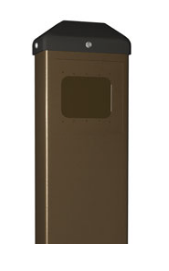 10BOLLARDBRZ – Push Plate Bollard, Powder Coated Carbon Steel, Accomodates 4.5″ And 4.75″square And 4.5″ Round And Vestibule Plate, Bronze (List 340.00)