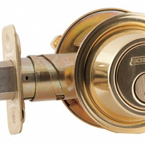 B560P-605-C – Single Cylinder Deadbolt, Grade 2, Adjustable 2-3/8″ Or 2-3/4″ Backset, Bright Brass (List 97.00)