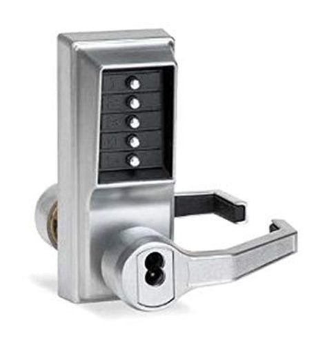 LR1021B-26D-41 – Cylindrical Lever Lock, Combination Entry, Key Override, 2-3/4″ Backset, 1/2″ Throw Latch, 6/7-Pin SFIC Prep, Less Core, Satin Chrome (List 684.00)