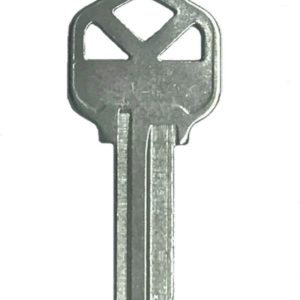 KW1-NP 34 – Cylinder Lock Key Blank, Brass, Nickel Plated, 34 Price Group, For Kwikset