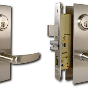 5CL92A/26D – Mortise Door Lockset, Keyed Single Cylinder, American Lever, Classic Plate, 2-3/4″ Backset, ANSI F07, Satin Chrome, With Deadbolt, For Entrance (List 793.00)