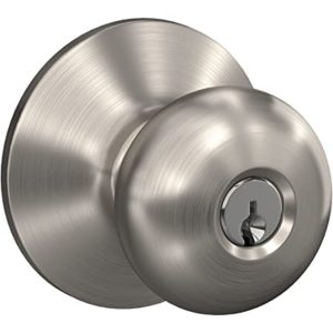 F51A PLY 626 – Grade 2 Entry Lock, Plymouth Knob, Conventional Cylinder, Keyed Different, Satin Chrome Finish, Not Handed (List 60.00)