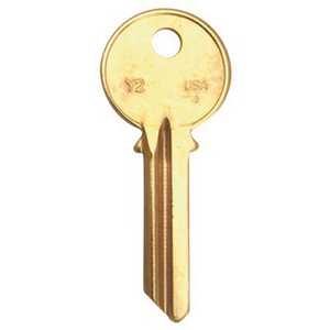 Y2-BR 34 – Cylinder Lock Key Blank, Natural Brass, 34 Price Group, For Yale