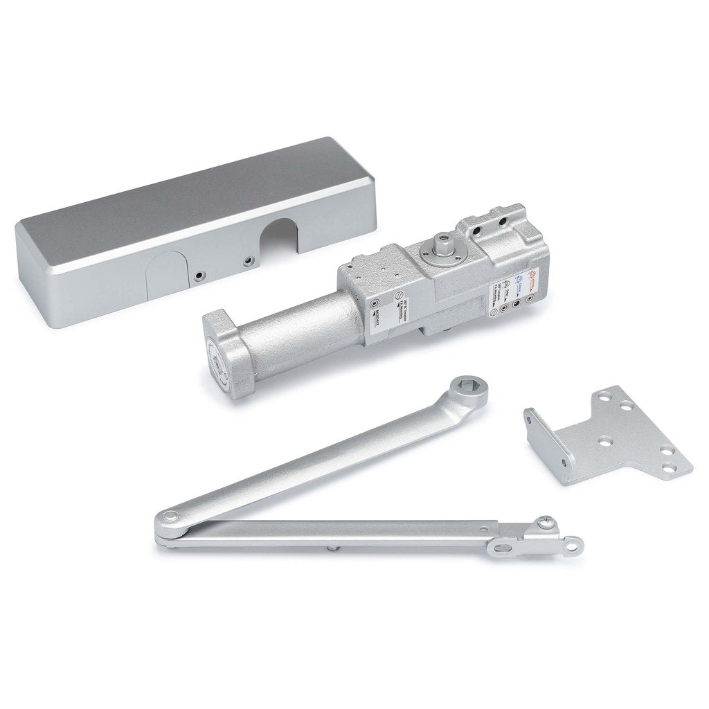 DC6210-689-M54 – Grade 1 Surface Door Closer, Double Lever Arm With PA Bracket, Push Or Pull Side Mount, Size 1 To 6, Full Cover, Non-Handed, Aluminum Painted (List 482.00)