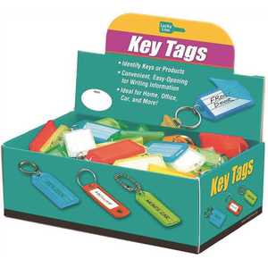 60500 – Key Tag, Flap, Polypropylene, With 7/8″ Tempered Steel Split Key Ring And Jump Ring, 100 Each Per Display Box (List 71.99)