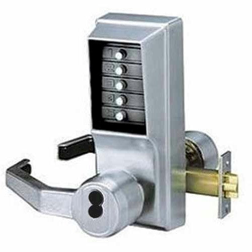 LL1021S-26D-41 – Cylindrical Lever Lock, Combination Entry, Key Override, 2-3/4″ Backset, 1/2″ Throw Latch, Schlage FSIC Prep, Less Core, Satin Chrome (List 684.00)