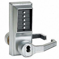 LR1021S-26D-41 – Cylindrical Lever Lock, Combination Entry, Key Override, 2-3/4″ Backset, 1/2″ Throw Latch, Schlage FSIC Prep, Less Core, Satin Chrome (List 684.00)