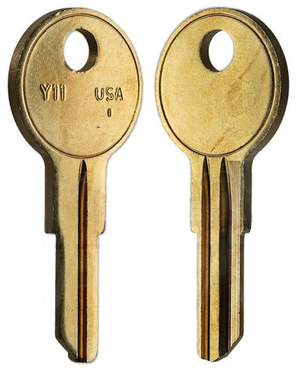 Y11-BR 34 – Cylinder Lock Key Blank, Natural Brass, 34 Price Group, For Yale