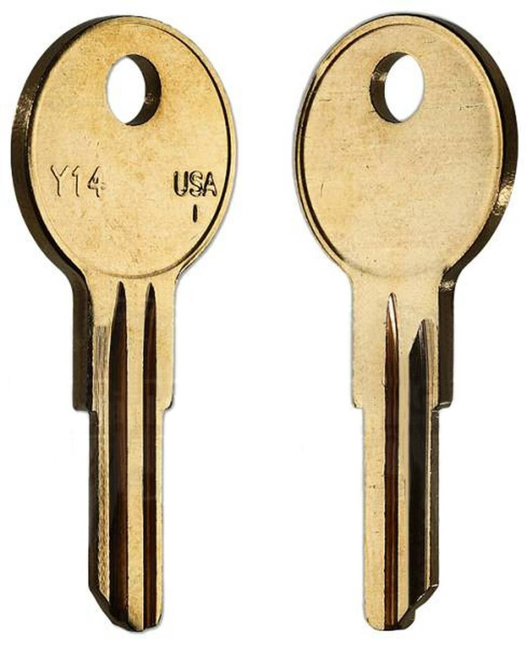 Y14-BR 34 – Cylinder Lock Key Blank, Natural Brass, 34 Price Group, For Yale